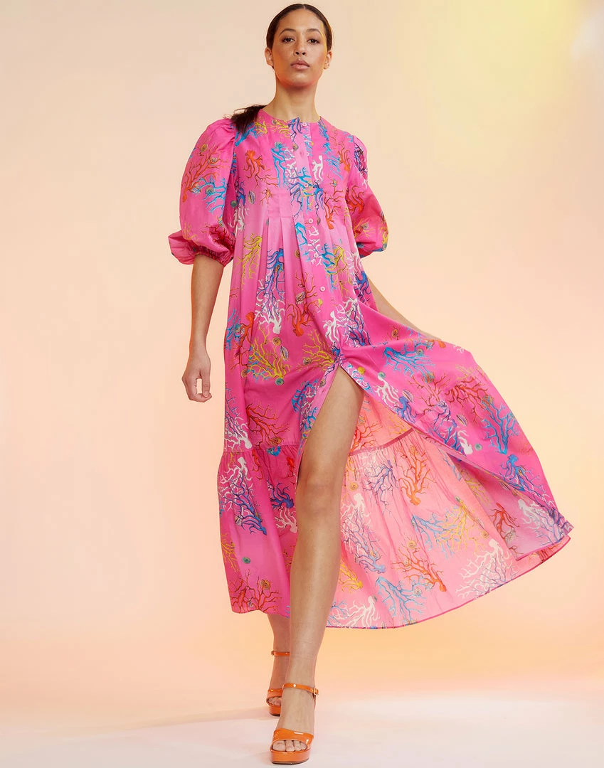 Cynthia Rowley Dresses Coral Print Voile Dress 1 Cynthia Rowley Dresses Coral Print Voile Dress