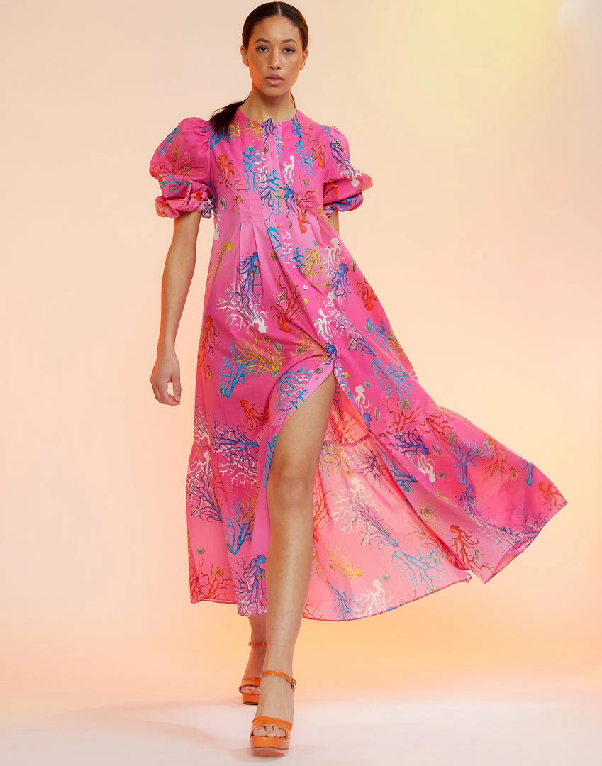 Cynthia Rowley Dresses Coral Print Voile Dress 2 Cynthia Rowley Dresses Coral Print Voile Dress