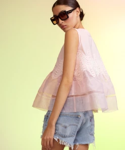 Cynthia Rowley Amelia Organza Top