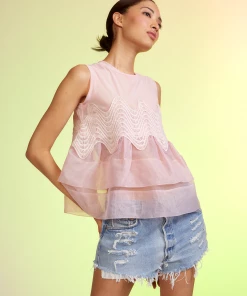 Cynthia Rowley Amelia Organza Top