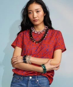 Cynthia Rowley Rylan Printed Tee Tops