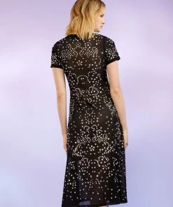 Cynthia Rowley Dresses Crystal Embellished Mesh Dress