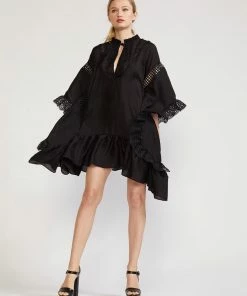 Cynthia Rowley Skyler Lace Trim Kaftan