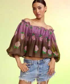 Cynthia Rowley Rosalia Silk Top