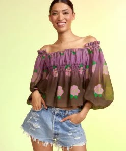 Cynthia Rowley Rosalia Silk Top