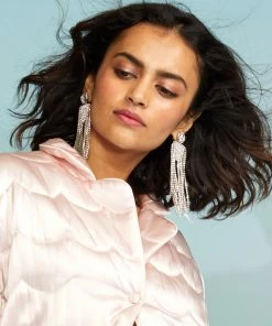 Cynthia Rowley Accessories & Gifts Chandelier Rhinestone Earrings