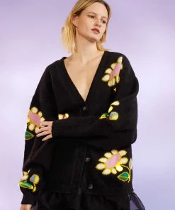 Cynthia Rowley Tops Intarsia Cardigan