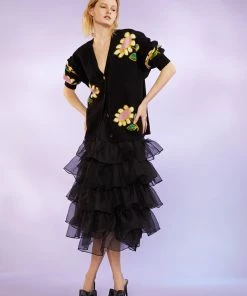 Cynthia Rowley Tops Intarsia Cardigan 9 Cynthia Rowley Tops Intarsia Cardigan