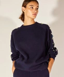 Cynthia Rowley Aspen Rhinestone Sweater Tops