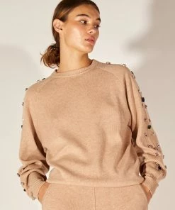 Cynthia Rowley Tops Aspen Rhinestone Sweater