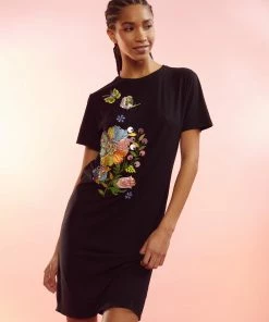 Cynthia Rowley Embroidered Tee Dress