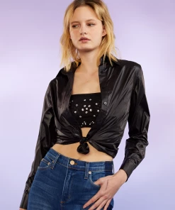 Cynthia Rowley Crystal Mesh Bandeau Top