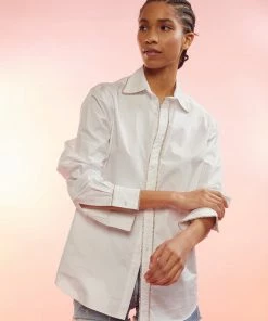Cynthia Rowley Crystal Button Down Shirt Tops