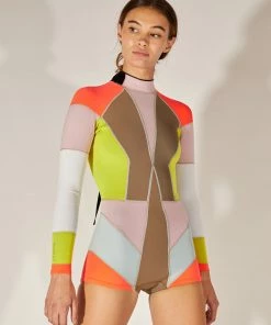 Cynthia Rowley Surf & Swim Colorblock Wetsuit