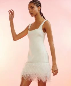 Cynthia Rowley Bonded Feather Dress Dresses