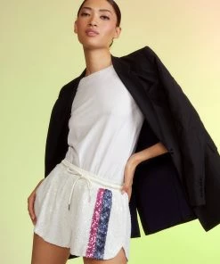 Cynthia Rowley Sequin Running Short Bottoms