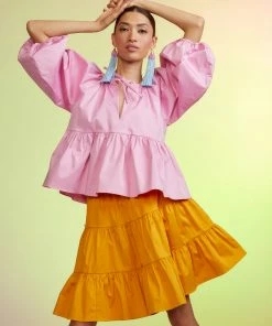 Cynthia Rowley Marrakesh Cotton Tiered Skirt